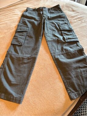 TNA Olive/Grey Utility Cargo Trousers